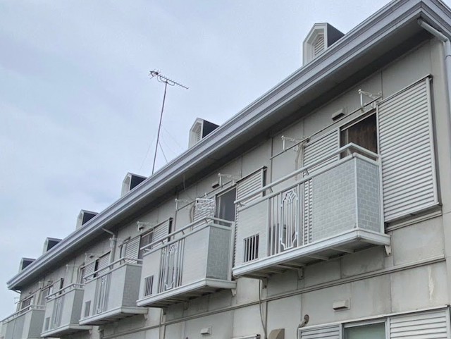 那珂市の屋根調査対象現場のアパート
