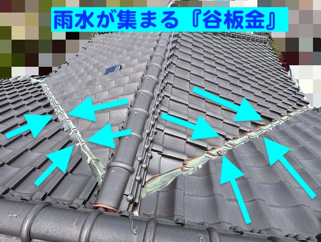 ひたちなか市　谷板金の雨漏り　現場調査の写真