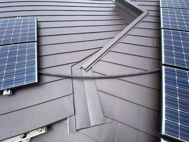 ひたちなか市　スーパーガルテクトで屋根カバー　施工後の写真