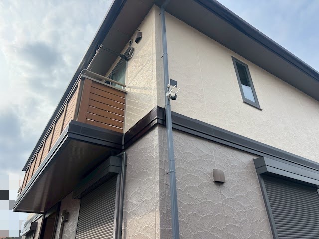 水戸市　ジョリパット風外壁塗装　施工前後写真