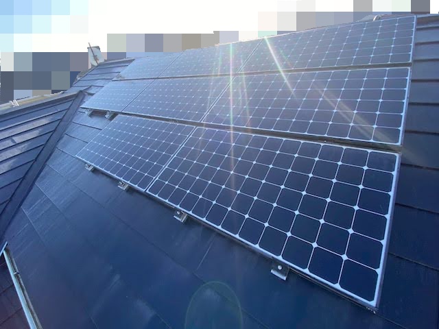 水戸市　太陽光パネル脱着を伴う屋根工事　施工後の写真