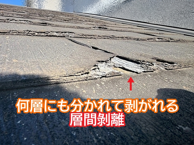 パミール特有の何層にも分かれて剥がれる層間剥離