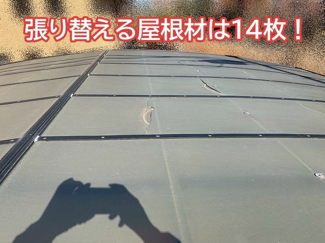 張り替える城里町のカーポートパネルは合計14枚