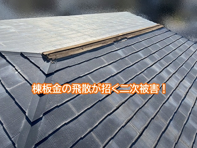 棟板金の飛散が招く二次被害