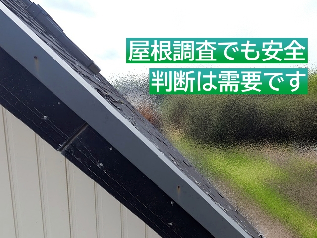 屋根調査でも安全判断は重要
