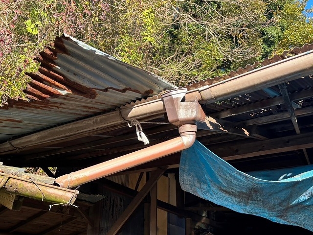 東海村の波トタン屋根の修理内容