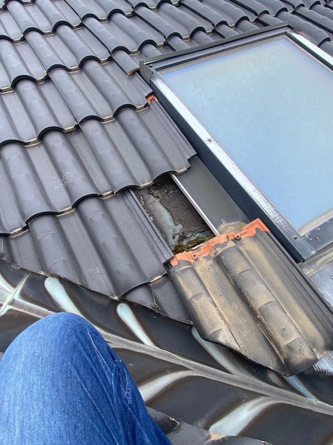雨漏り原因箇所の天窓周囲を修繕
