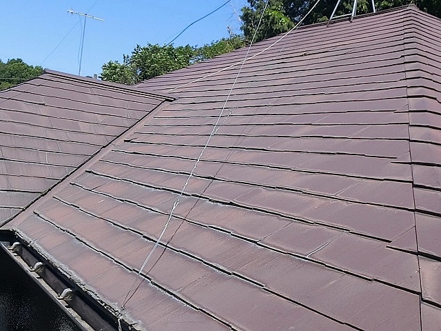 水戸市のカバー工事前のパミール屋根