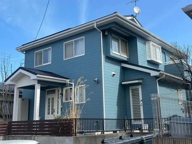 外壁塗装で綺麗になった、ひたちなか市内の住宅