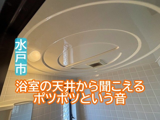 水戸市 ユニットバスの天井から雨の日にポツポツ音がする!原因は?