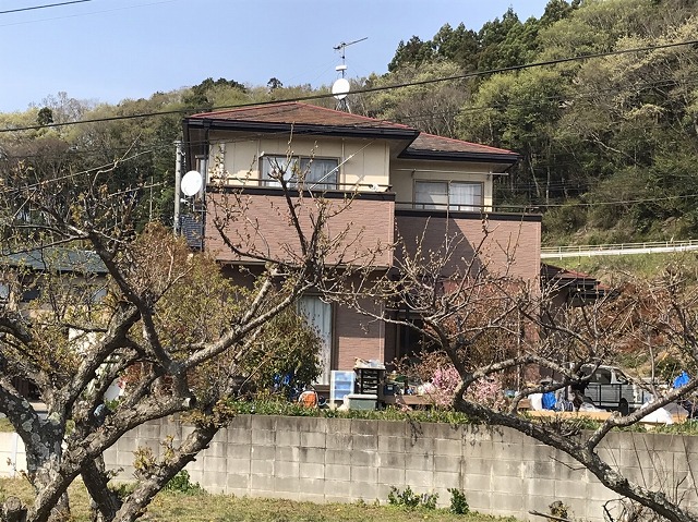 東茨城郡城里町の調査現場の風景南側