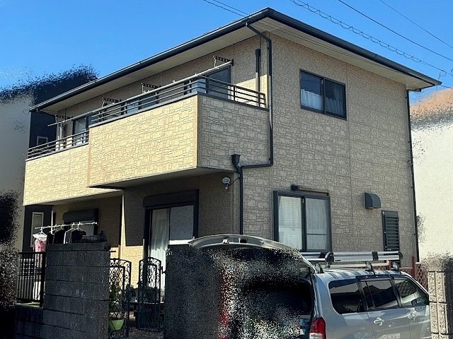 古河市の外壁塗装前の築20年の住宅