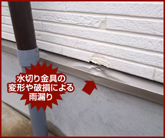 外壁下端部の水切り板金