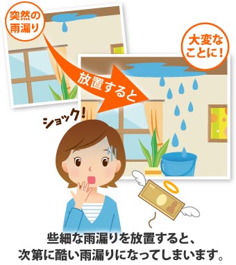 雨漏りを放置すると大変なことになります！