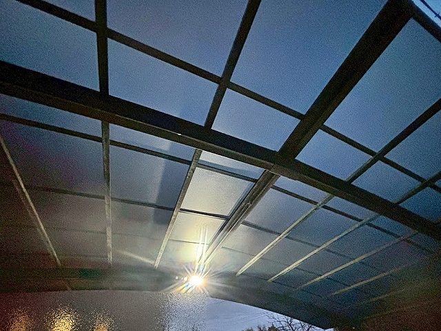 城里町で完了したカーポートパネルの交換工事