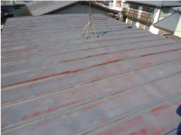 トタン屋根の塗装：施工前