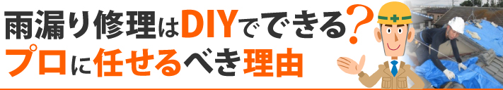 雨漏り修理はDIYでできる?プロに任せるべき理由